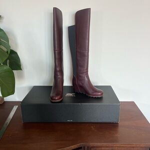 Sorel Rich Wine and Black Fiona OTK Lux Boots